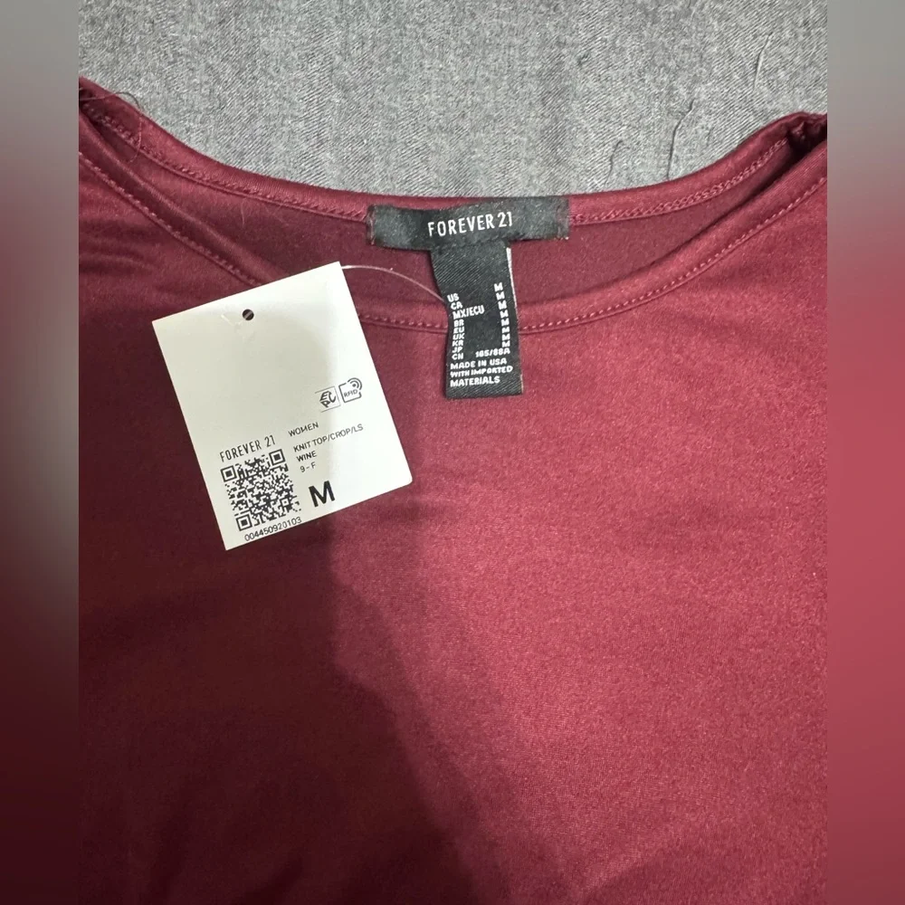 Forever 21 Burgundy Top - Picture 2 of 2
